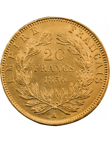 Pièce de 20 Francs Napoléon III Tête Nue - pile